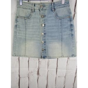 American Eagle Women's Jean Skirt Blue Size 2 Denim